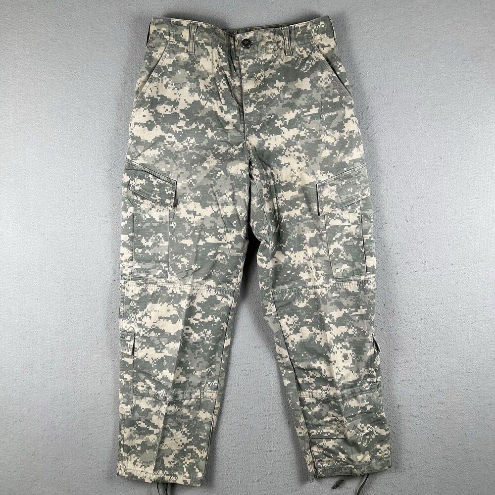 Military Pants Mens‎ Small Short Digital Camo ACU Army Combat Uniform Cargo